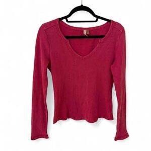 Pilcro Pink Long Sleeve Top